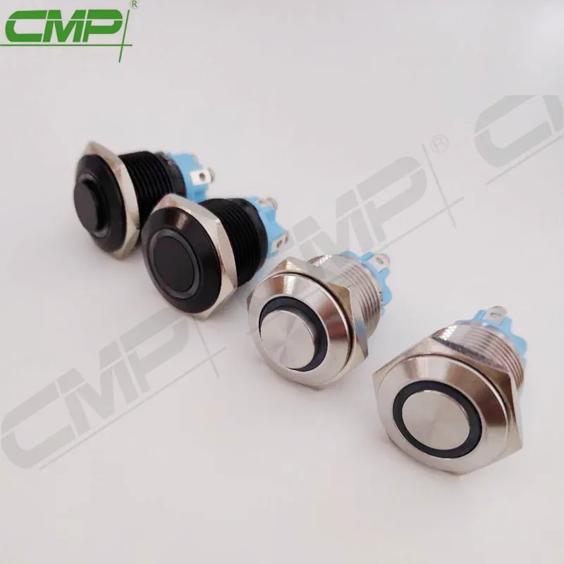 IP67 16mm 금속 순간 전기 미니 리셋 마이크로 푸시 버튼 스위치